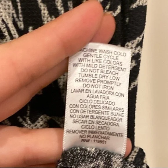 Black and Gray Patterned Women's Top - Picture 7 of 9